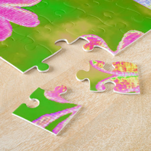 Beautiful amazing colorful Flora text quote design Jigsaw Puzzle