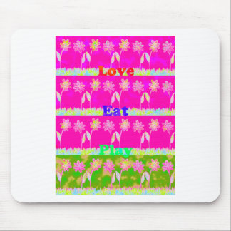 Beautiful amazing colorful Flora text quote design Mouse Pad