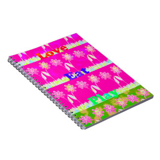 Beautiful amazing colorful Flora text quote design Notebook