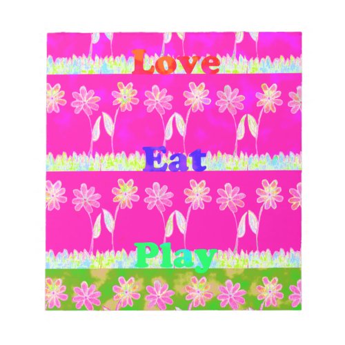 Beautiful amazing colorful Flora text quote design Notepad