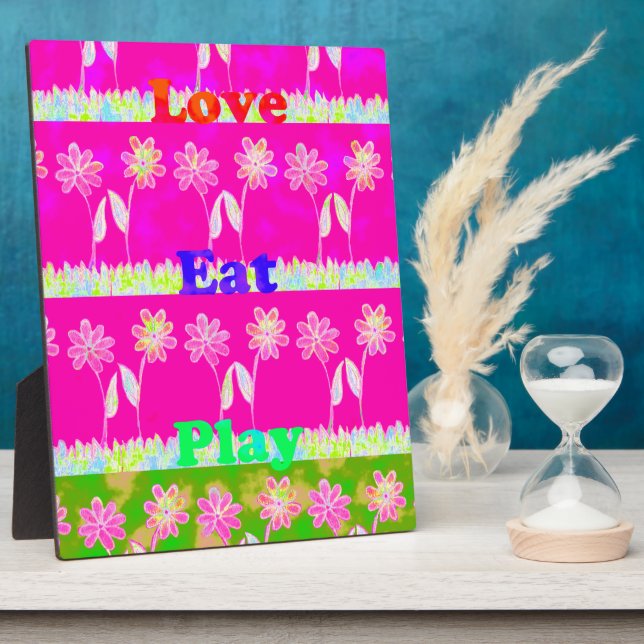 Beautiful amazing colorful Flora text quote design Plaque (Side)