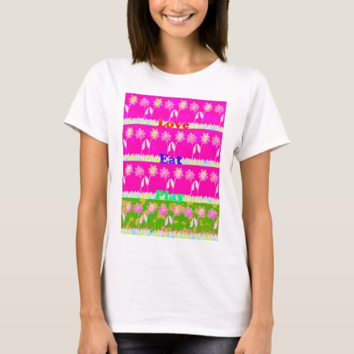 Beautiful amazing colorful Flora text quote design T_Shirt