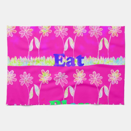 Beautiful amazing colorful Flora text quote design Towel