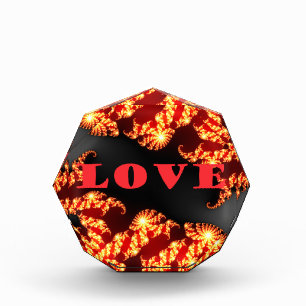 Beautiful amazing colorful universe Love text Acrylic Award