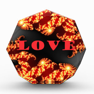 Beautiful amazing  colorful  universe Love text  Acrylic Award