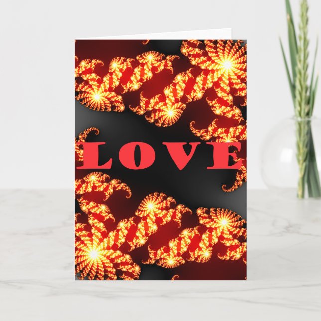 Beautiful amazing  colorful  universe Love text  Card (Front)