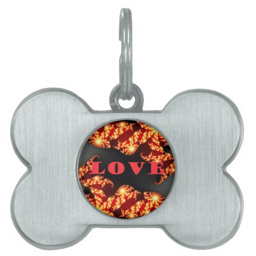 Beautiful amazing  colorful  universe Love text  Pet Tag