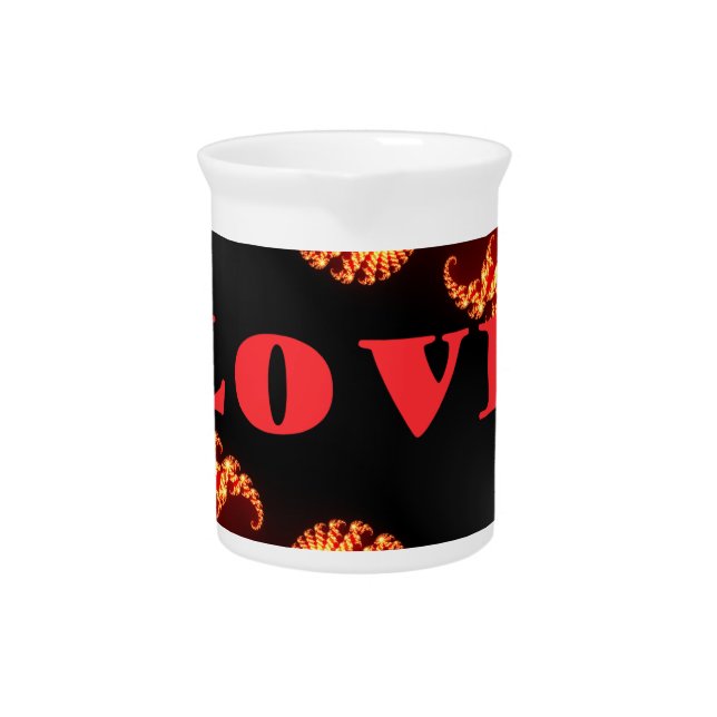 Beautiful amazing  colorful  universe Love text  Pitcher (Front)