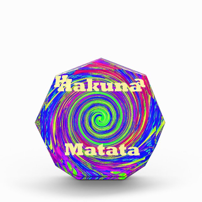 Beautiful Amazing Colorful  Whirl Vector Geometric Award (Front)