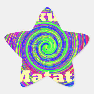 Beautiful Amazing Colorful  Whirl Vector Geometric Star Sticker