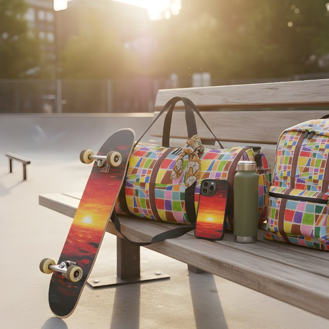 Beautiful Amazing Cool Happy Earth Colors Collage Duffle Bag (The Creative Nomad: Fuel your journey with Earth Colors and high-vibe adventure gear. #LiveInColor)