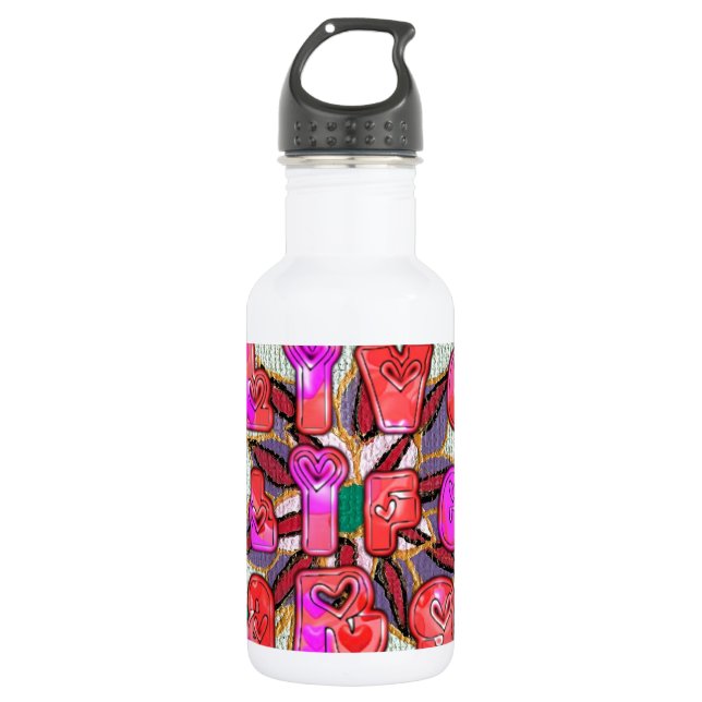 Beautiful amazing customizable Trendy Art Design  Stainless Steel Water Bottle (Front)