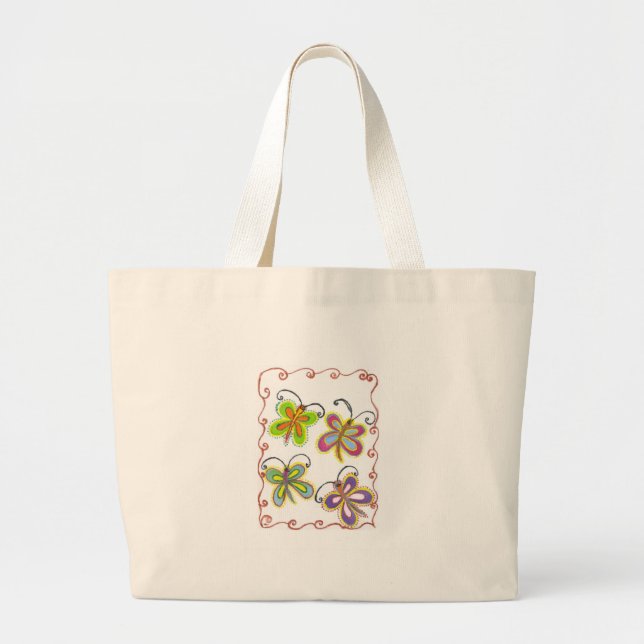 Beautiful amazing Cute Butterfly Art: Perfect Gift Large Tote Bag (Front)