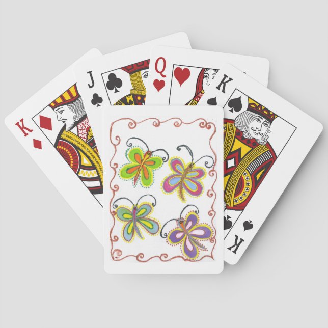 Beautiful amazing Cute Butterfly Art: Perfect Gift Poker Cards (Back)