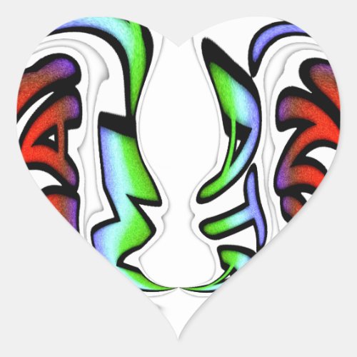 Beautiful Amazing Design Have a Nice Day Colorful  Heart Sticker