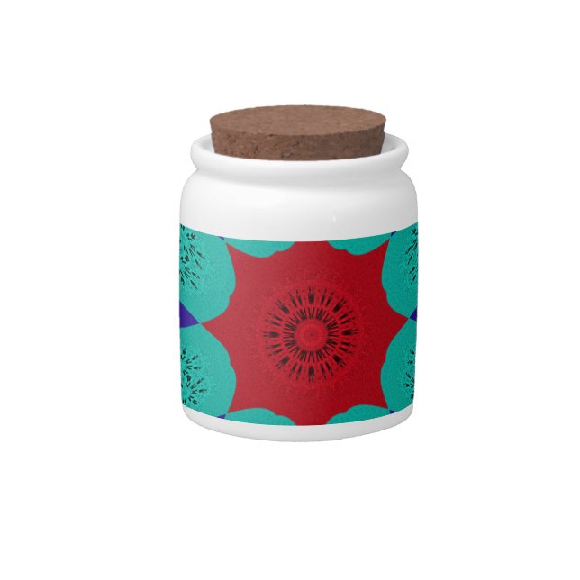 Beautiful Amazing Egyptian  Feminine Design Color Candy Jar (Front)