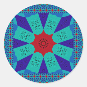 Beautiful Amazing Egyptian Feminine Design Color Classic Round Sticker