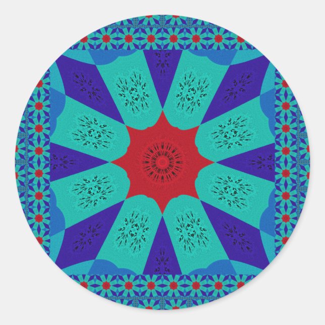 Beautiful Amazing Egyptian  Feminine Design Color Classic Round Sticker (Front)