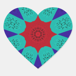 Beautiful Amazing Egyptian Feminine Design Color Heart Sticker