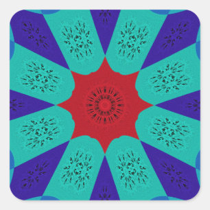 Beautiful Amazing Egyptian Feminine Design Color Square Sticker