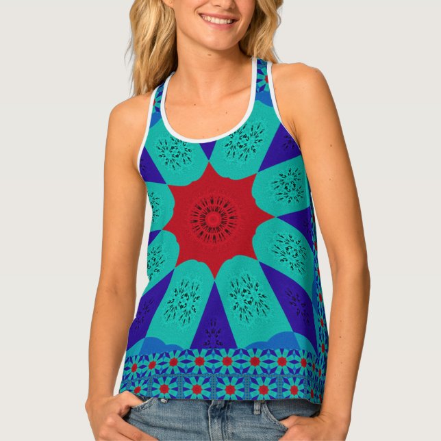 Beautiful Amazing Egyptian  Feminine Design Color Tank Top (Front)