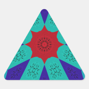 Beautiful Amazing Egyptian Feminine Design Color Triangle Sticker