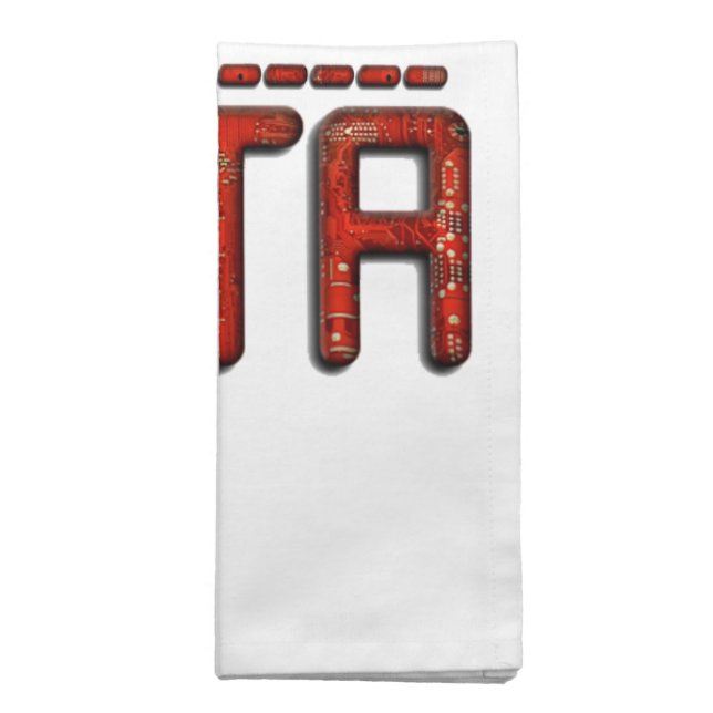 Beautiful Amazing Embossed Red Hakuna Matata Text  Cloth Napkin (Folded)