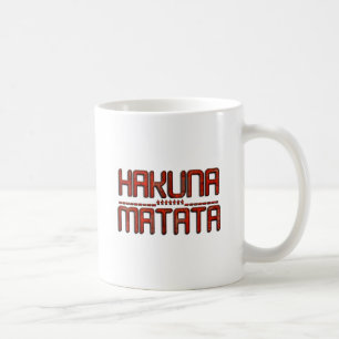 Beautiful Amazing Embossed Red Hakuna Matata Text  Coffee Mug