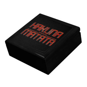 Beautiful Amazing Embossed Red Hakuna Matata Text  Gift Box
