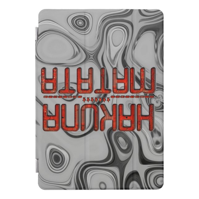 Beautiful Amazing Embossed Red Hakuna Matata Text  iPad Pro Cover (Front)
