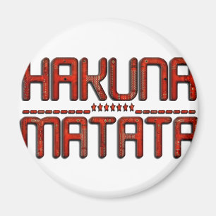 Beautiful Amazing Embossed Red Hakuna Matata Text Magnet