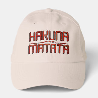 Beautiful Amazing Embossed Red Hakuna Matata Text Performance Cap