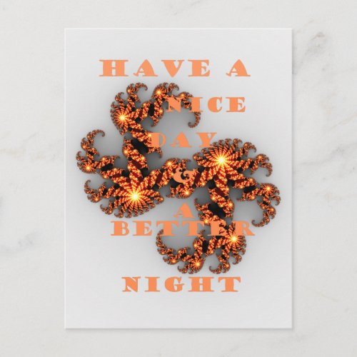 Beautiful amazing feminine design Night Postcard