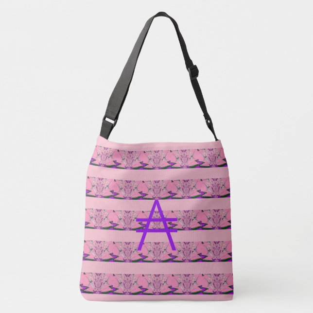 Beautiful amazing Feminine Lovely A Monogrammed Crossbody Bag (Back)