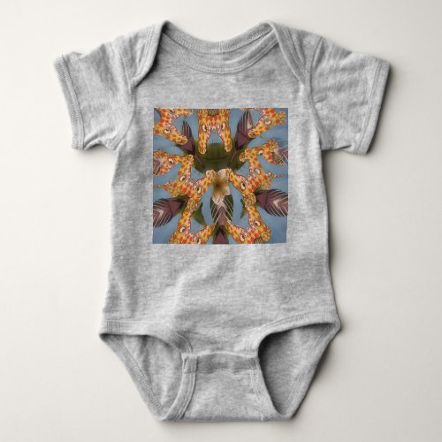 Beautiful amazing Funny African Giraffe pattern de Baby Bodysuit