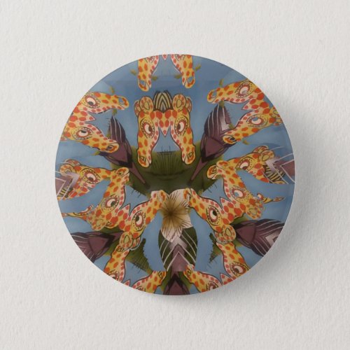 Beautiful amazing Funny African Giraffe pattern de Button