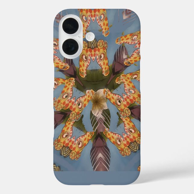Beautiful amazing Funny African Giraffe pattern de Case-Mate iPhone Case (Back)