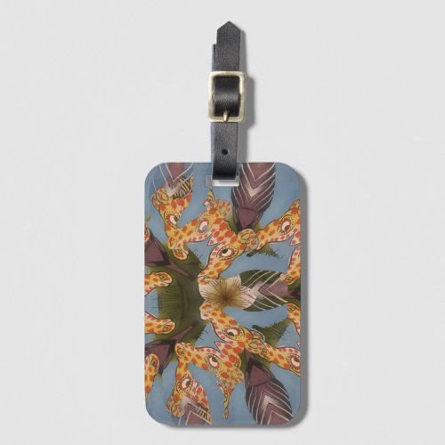 Beautiful amazing Funny African Giraffe pattern de Luggage Tag