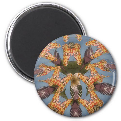 Beautiful amazing Funny African Giraffe pattern de Magnet