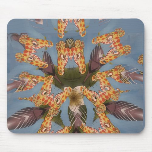 Beautiful amazing Funny African Giraffe pattern de Mouse Pad