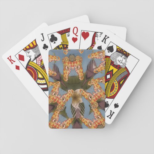 Beautiful amazing Funny African Giraffe pattern de Playing Cards