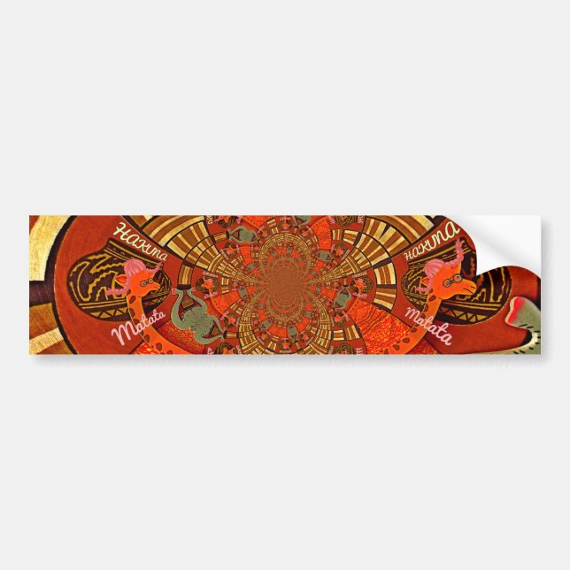 Beautiful Amazing Giraffe  love safari animals  Bumper Sticker (Front)