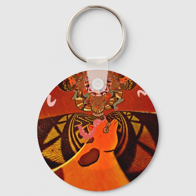 Beautiful Amazing Giraffe  love safari animals  Keychain (Front)