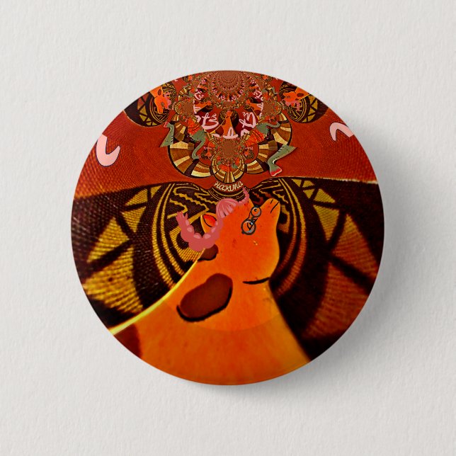 Beautiful Amazing Giraffe  love safari animals  Pinback Button (Front)