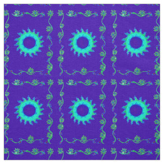 Beautiful amazing Girly floral Blue Sunset Fabric