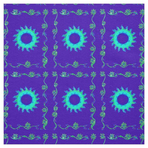 Beautiful amazing Girly floral Blue Sunset Fabric