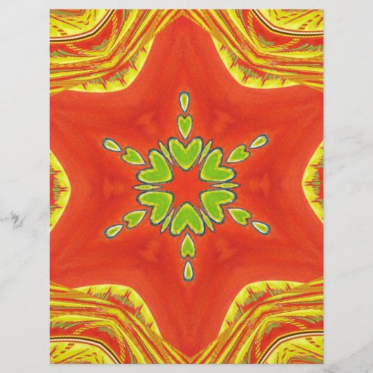 Beautiful Amazing Golden Red African Motif Colors (Front)