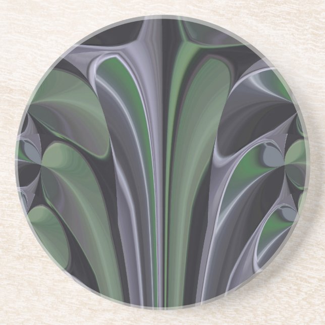 Beautiful Amazing Green Aurora Texture Art Design Drink Coaster (Front)