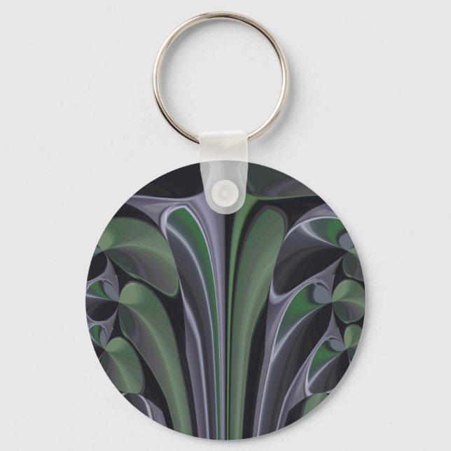 Beautiful Amazing Green Aurora Texture Art Design Keychain (Front)