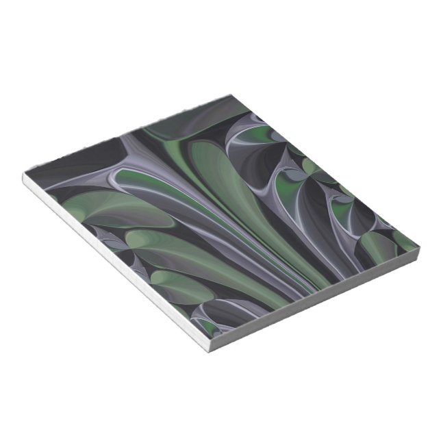 Beautiful Amazing Green Aurora Texture Art Design Notepad (Angled)
